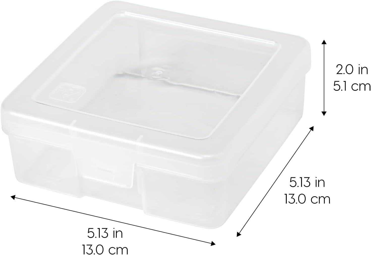 Pencil Case Plastic Pouch Box Storage Organizer for Beads, Pens, and Art Supplies, 10-Pack, Stackable Container with Snap Lid for Jewelry, Stickers, and Tackle Box, Clear, Small - Image 2