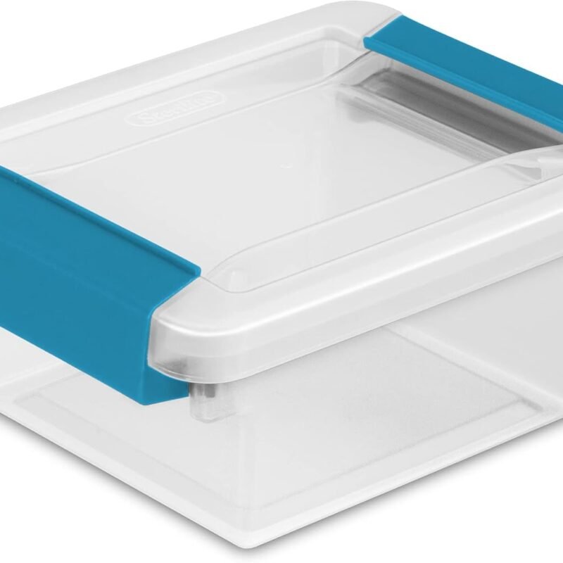 Mini Clip Box Clear Base & Lid Aquarium Blue Latches